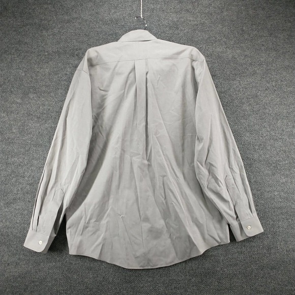 L.L. Bean Men's Wrinkle Resistant Button-Down Shirt M Gray Continental Tire Logo - Picture 6 of 13